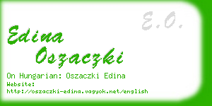 edina oszaczki business card